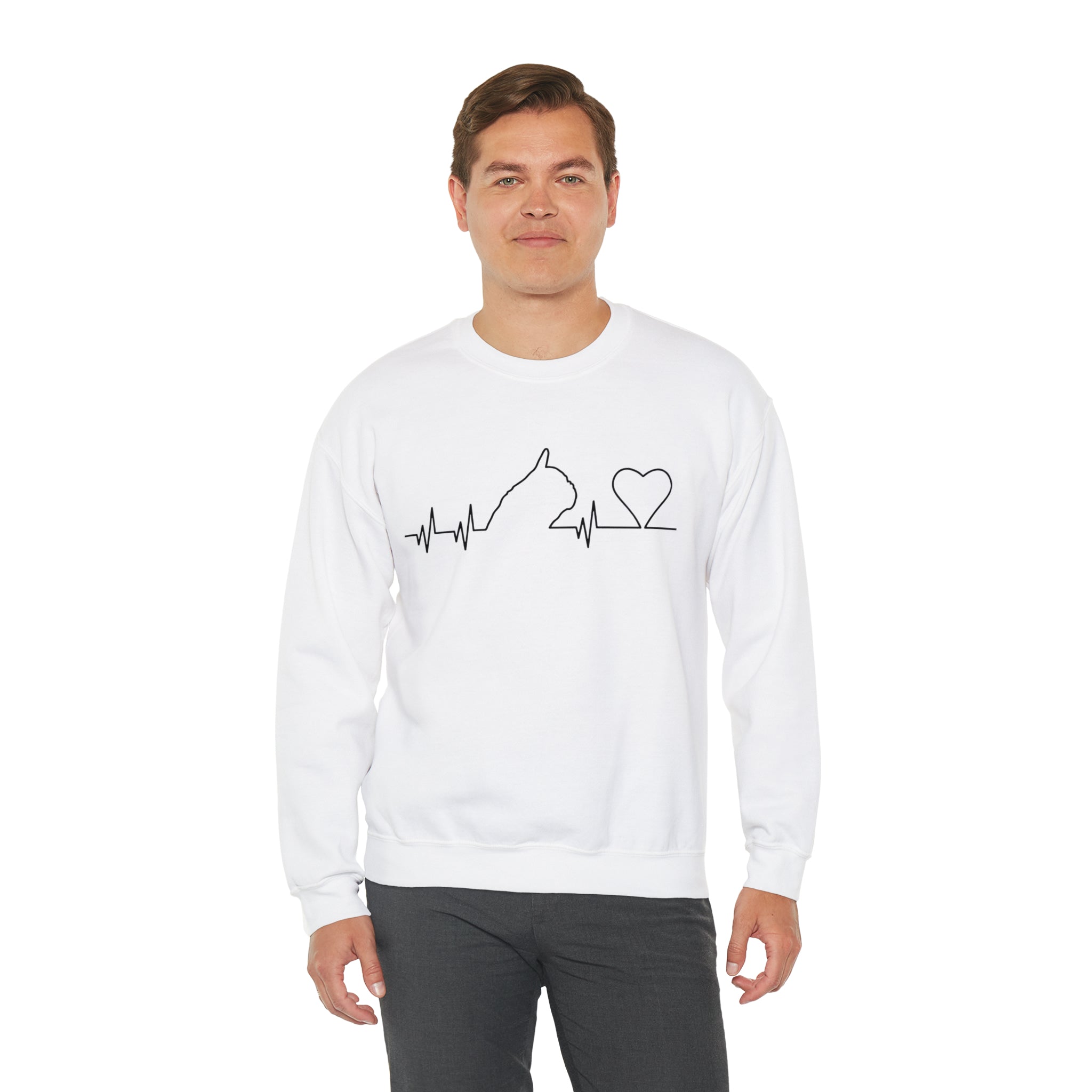 French Bulldog Frenchie Ecg Unisex Sweatshirt Frenchie Pet Item