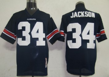 team authorized Men's None Bo Jackson #34 Blue 2024 Football Jersey