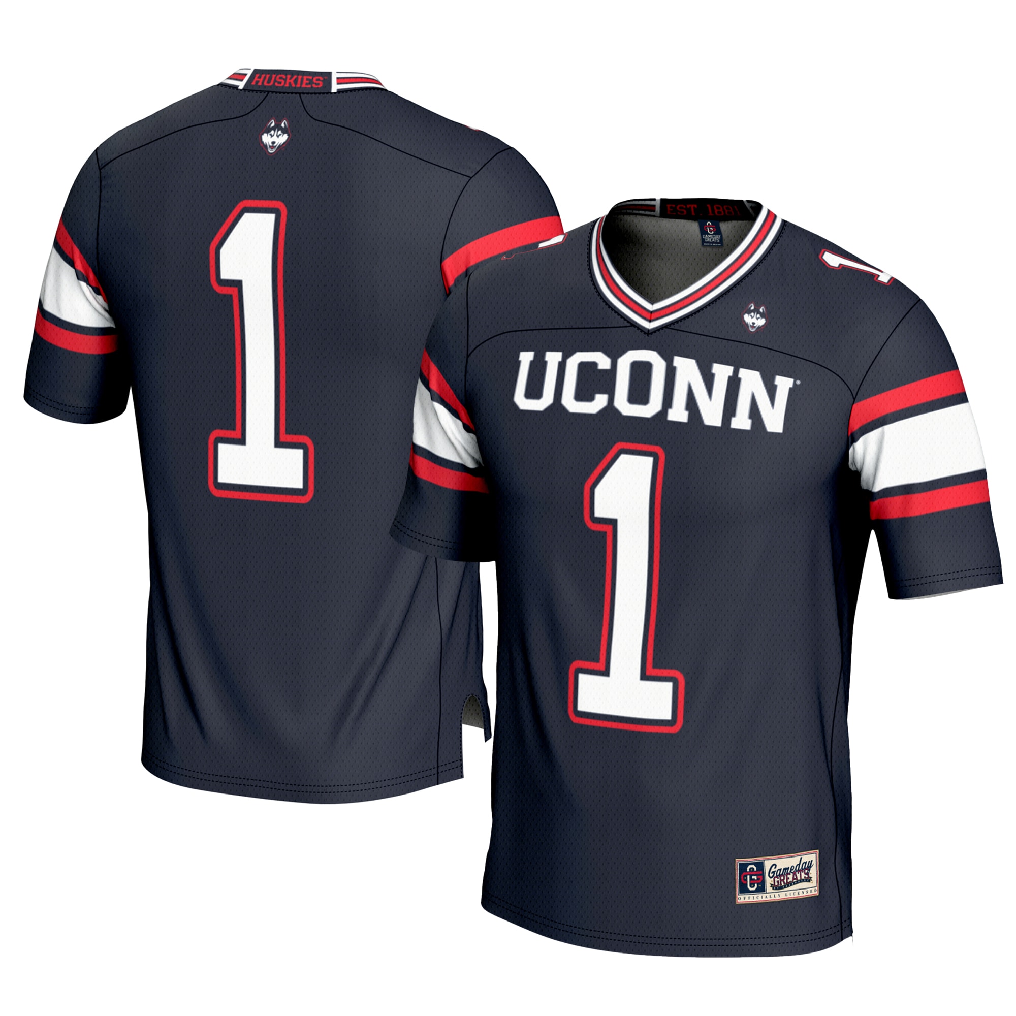 #1 UConn Huskies GameDay Greats Youth 2026/2027 Football Jersey - Navy