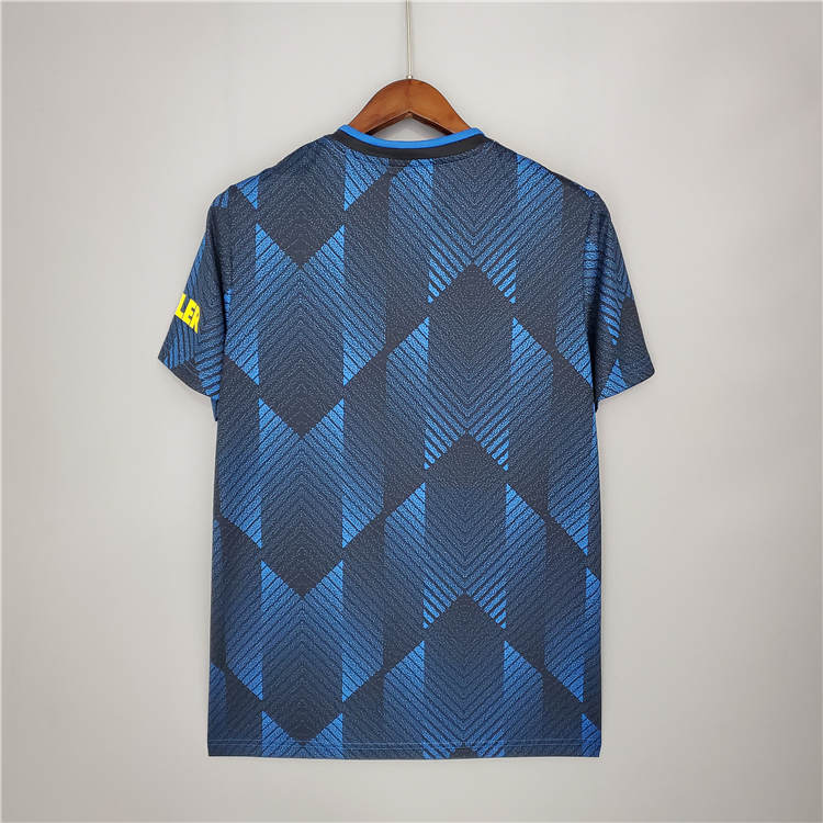 Manchester United 21-22 Kit Third Blue Soccer Jersey Football Shirt -