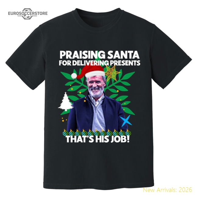Roy Keane Christmas T-Shirt (Black)