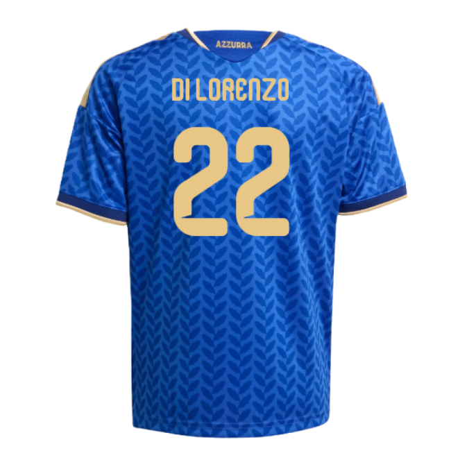 2026-2027 Italy Home Shirt (Kids) (Di Lorenzo 22) Oranje