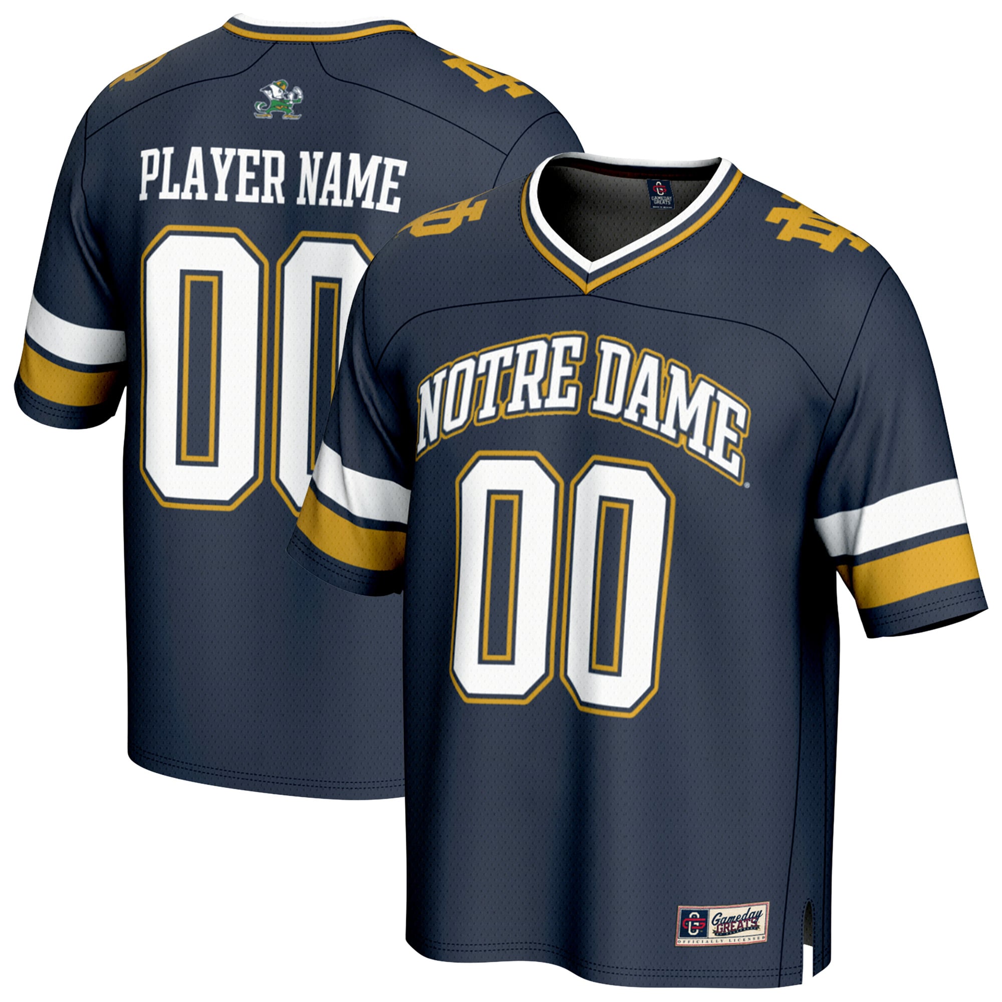 [NJP] Notre Dame Fighting Irish GameDay Greats NIL Pick-A-Player Football Fashion Jersey - Navy