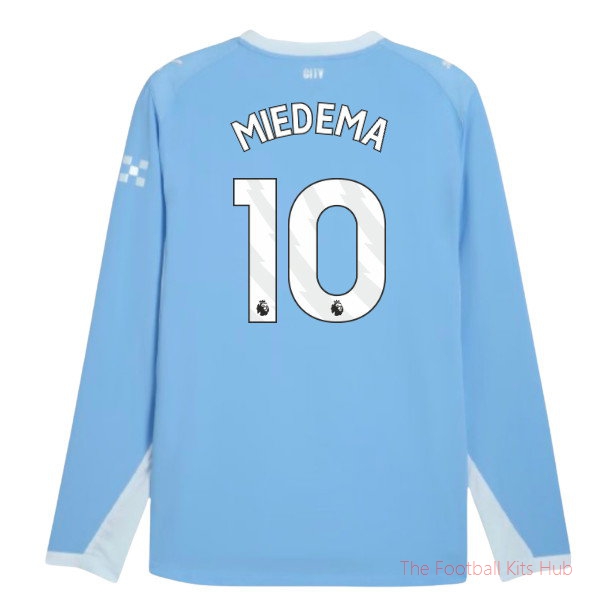 Replica Man City 2026-2027 Long Sleeve Home Shirt (Miedema 10)
