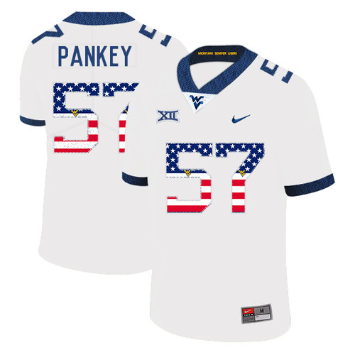 high quality Men's None Adam Pankey #57 White 2024 Football Jersey