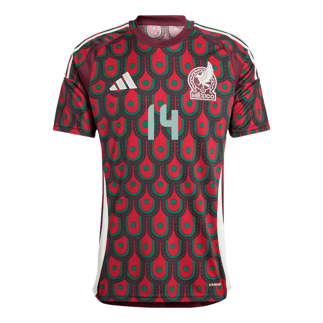 Men's Mexico CHICHARITO #14 Home Soccer Jersey Copa Am¨¦rica 2024Authe