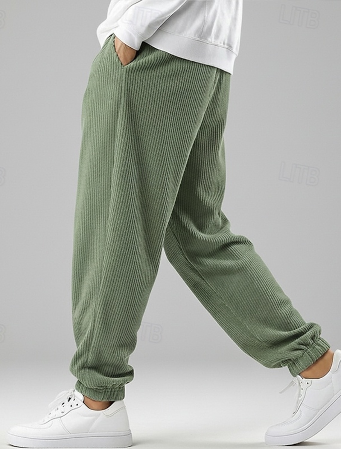 Men's Corduroy Shirt Textured Casual Vacation Quarter Zip Long Sleeve