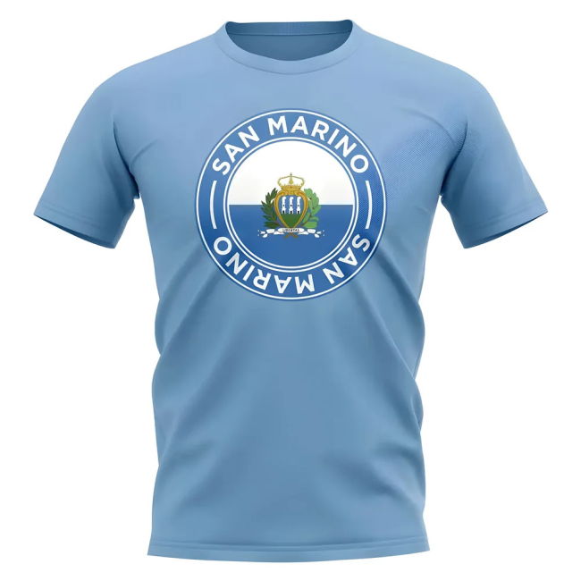 San Marino Football Badge T-Shirt (Sky) Performance Holland