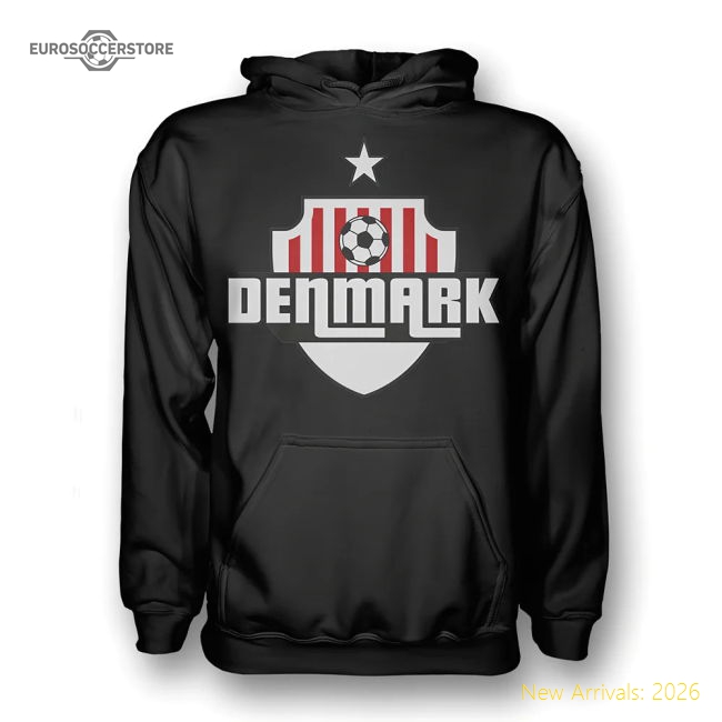 Denmark Country Logo Hoody (black) - Kids