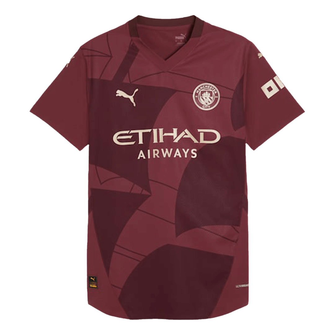 Player Version Manchester City Third Away Soccer Jersey 2024/25Authent