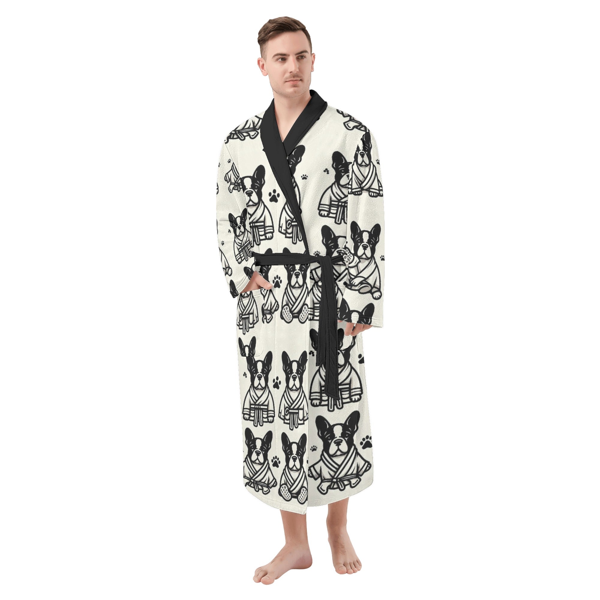 French Bulldog Lover Duke Men Bathrobe Casual Everyday Product
