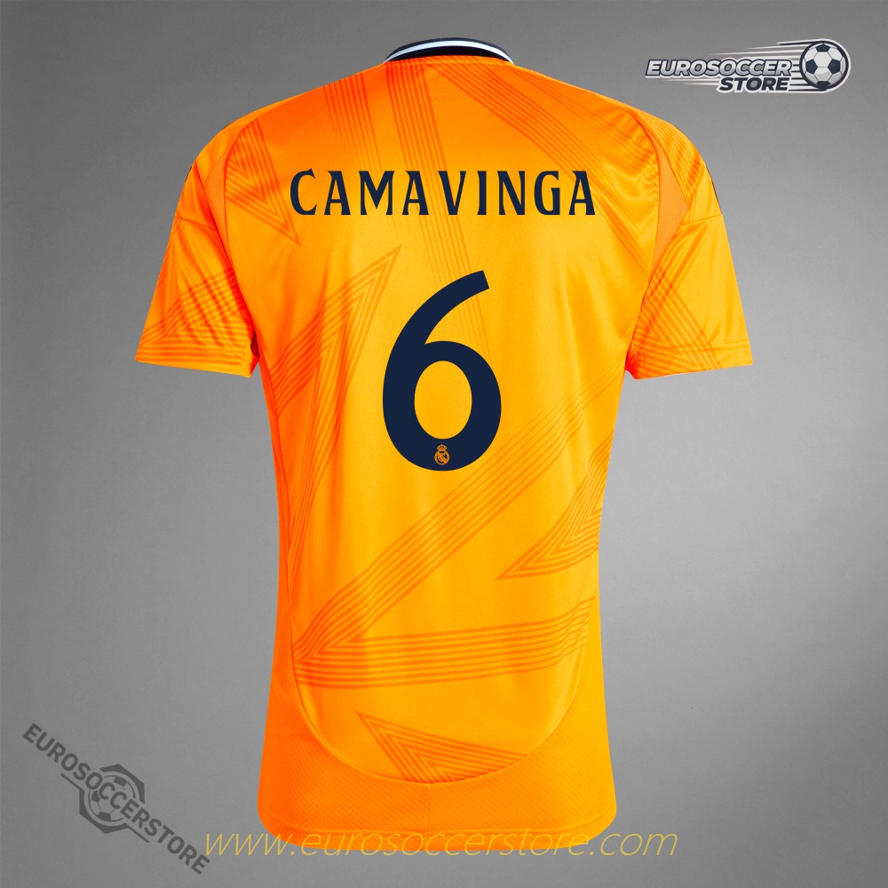 Real Madrid's 24-25 Season Away CAMAVINGA Number 6 Jersey