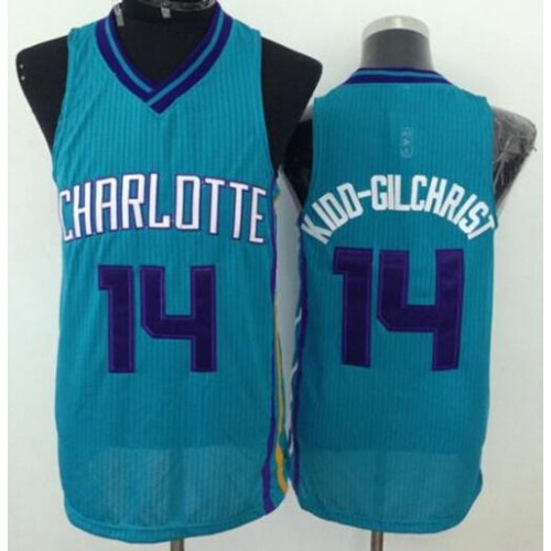 Blue Charlotte Hornets #14 Nets Jersey - Fabric Game Day Wear