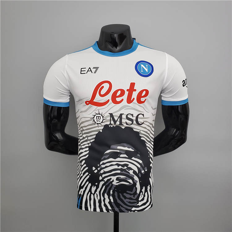 Napoli 21-22 Maradona Commemorative Version White Soccer Jersey