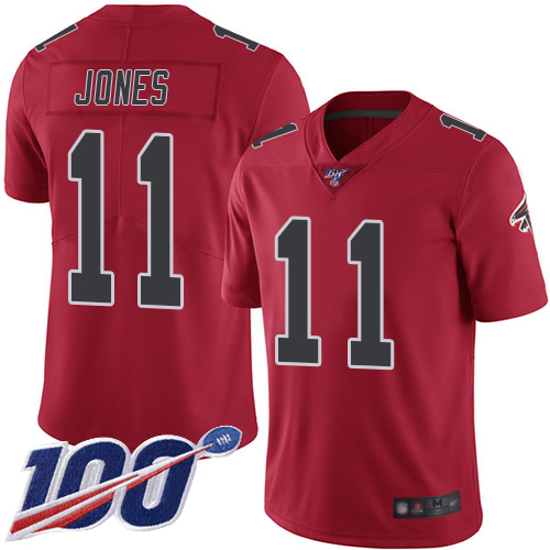 Official A F Falcons NFL #11 Julio Jones Red Limited Jersey - NFL L...