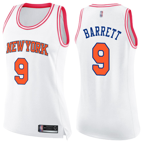 White Nike York Knicks #9 Knicks Jersey - Polyester Basketball Jersey
