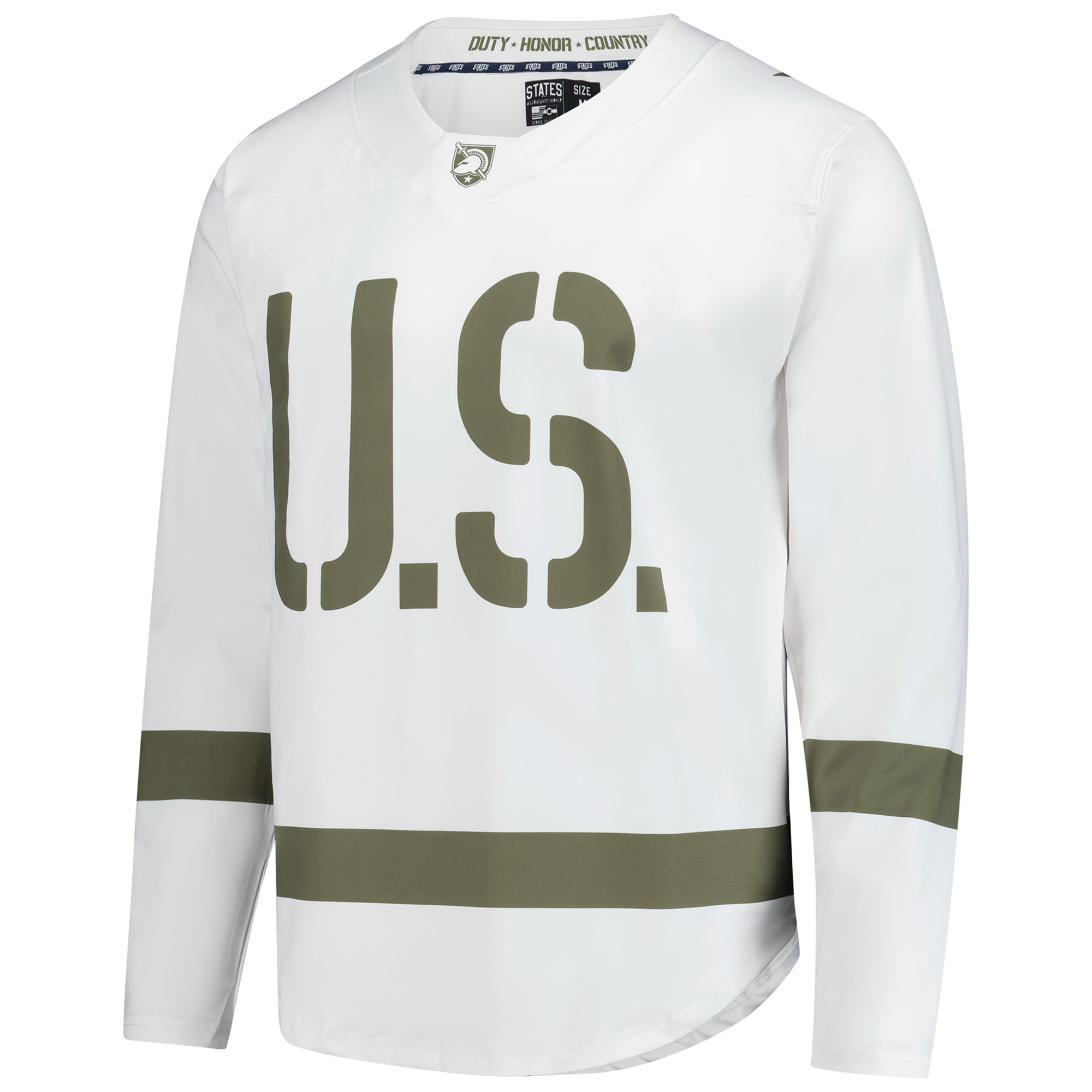 [DDG] Army Black Knights Replica Hockey Jersey - White/Olive