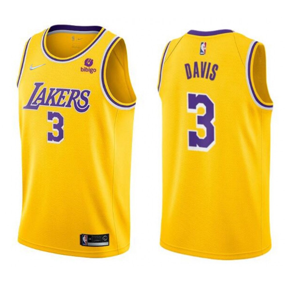Classic Los Angeles Lakers 3 Yellow Jersey - - Game Day Essential