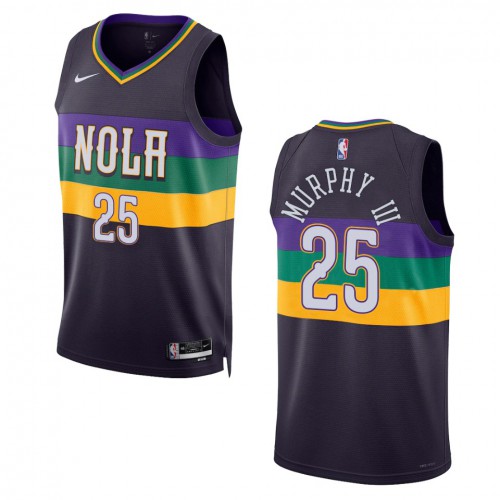 Pelicans Purple Orleans Pelicans #25 Nike Jersey - Reasonably Priced