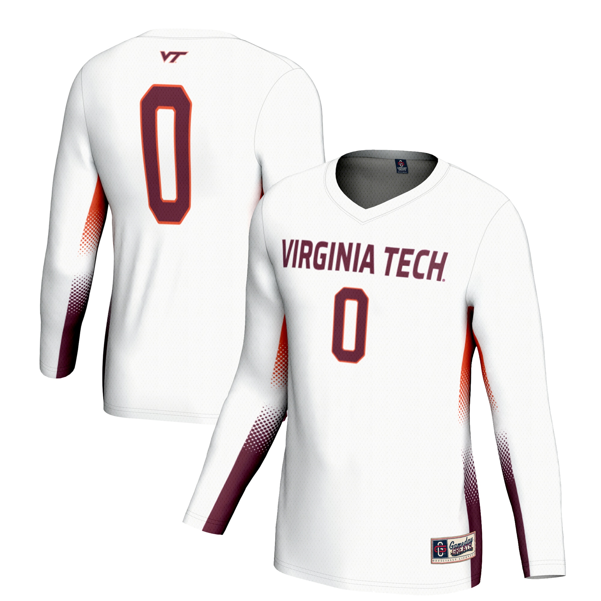 [NJP] Virginia Tech Hokies GameDay Greats Unisex Lightweight Volleyball Jersey - White