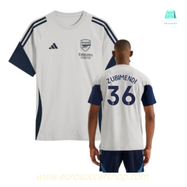 2025-2026 Arsenal Training Tee (Grey) (Zubimendi 36)