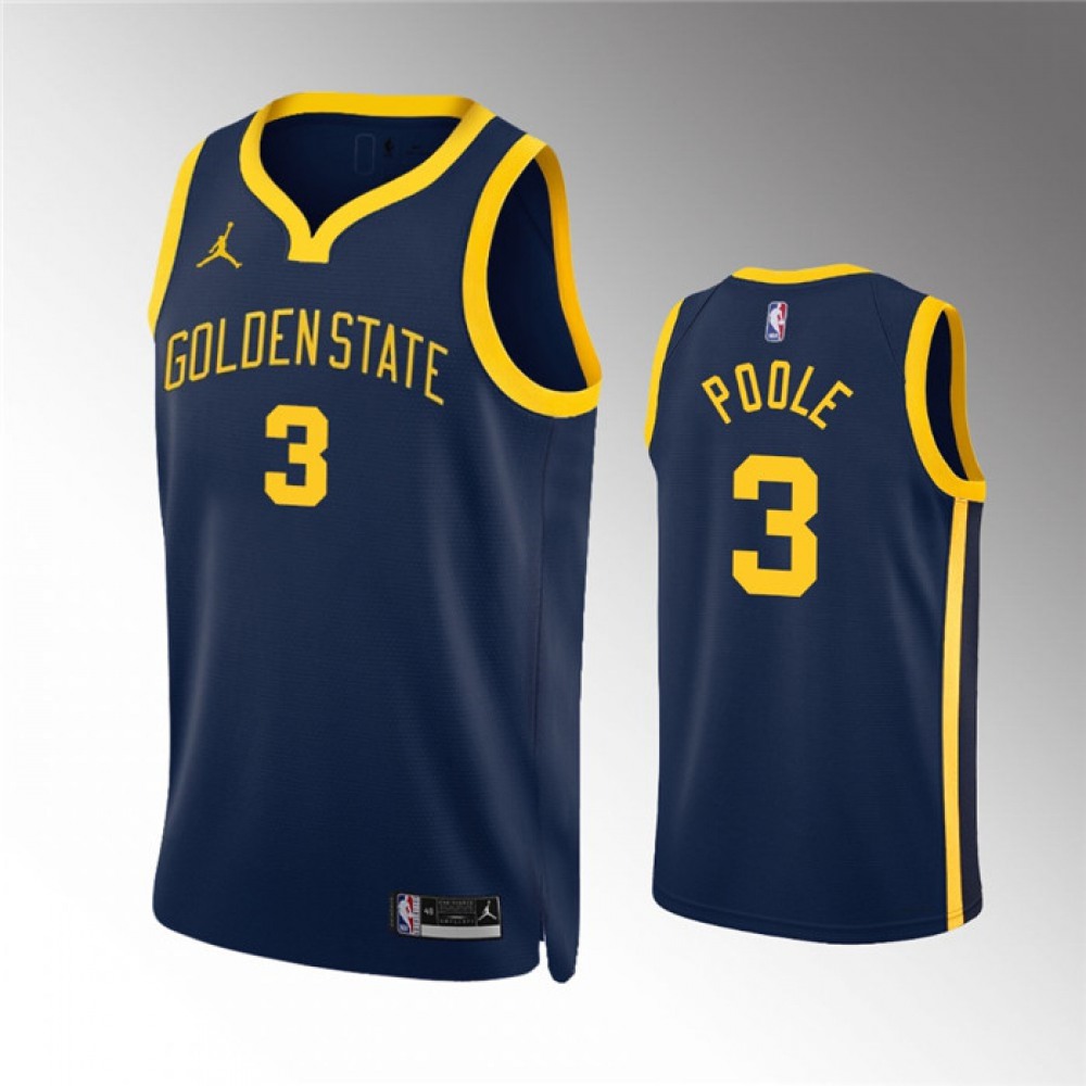 High-Quality Golden State Warriors 3 Navy Jersey - Fan Favorite