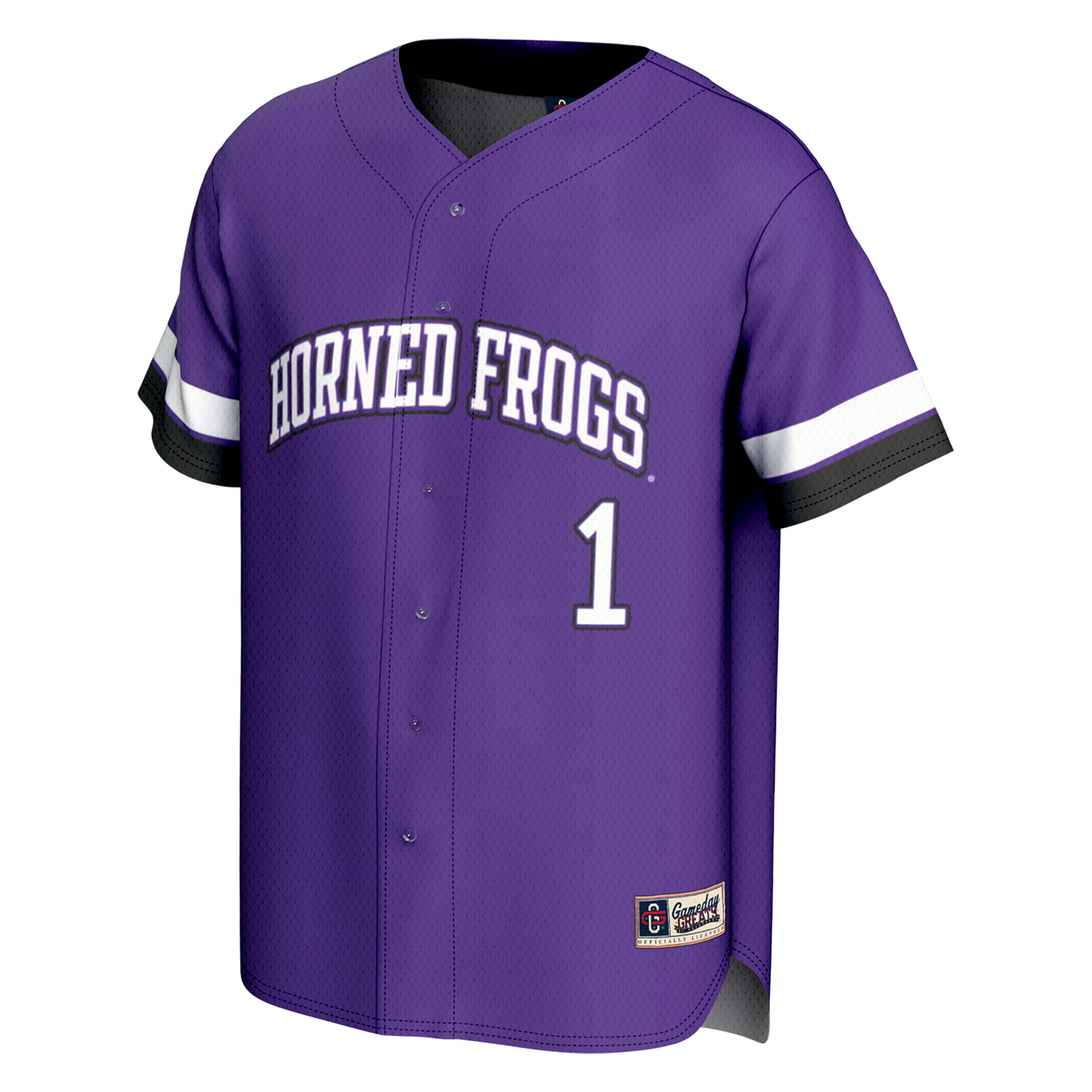 [DDG] TCU Horned Frogs GameDay Greats Youth Lightweight Collegiate Baseball Fashion Jersey - Purple