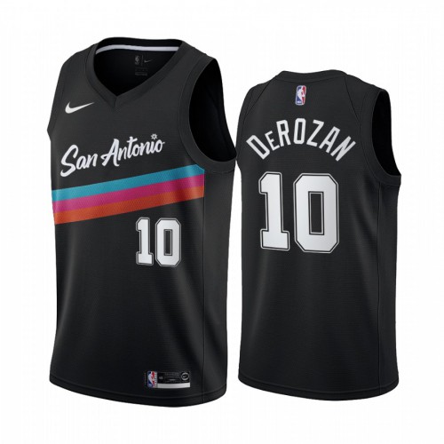 Nike San Antonio Spurs #10 DeMar DeRozan Black Youth NBA Swingman 2020-21 City Edition Jersey Youth