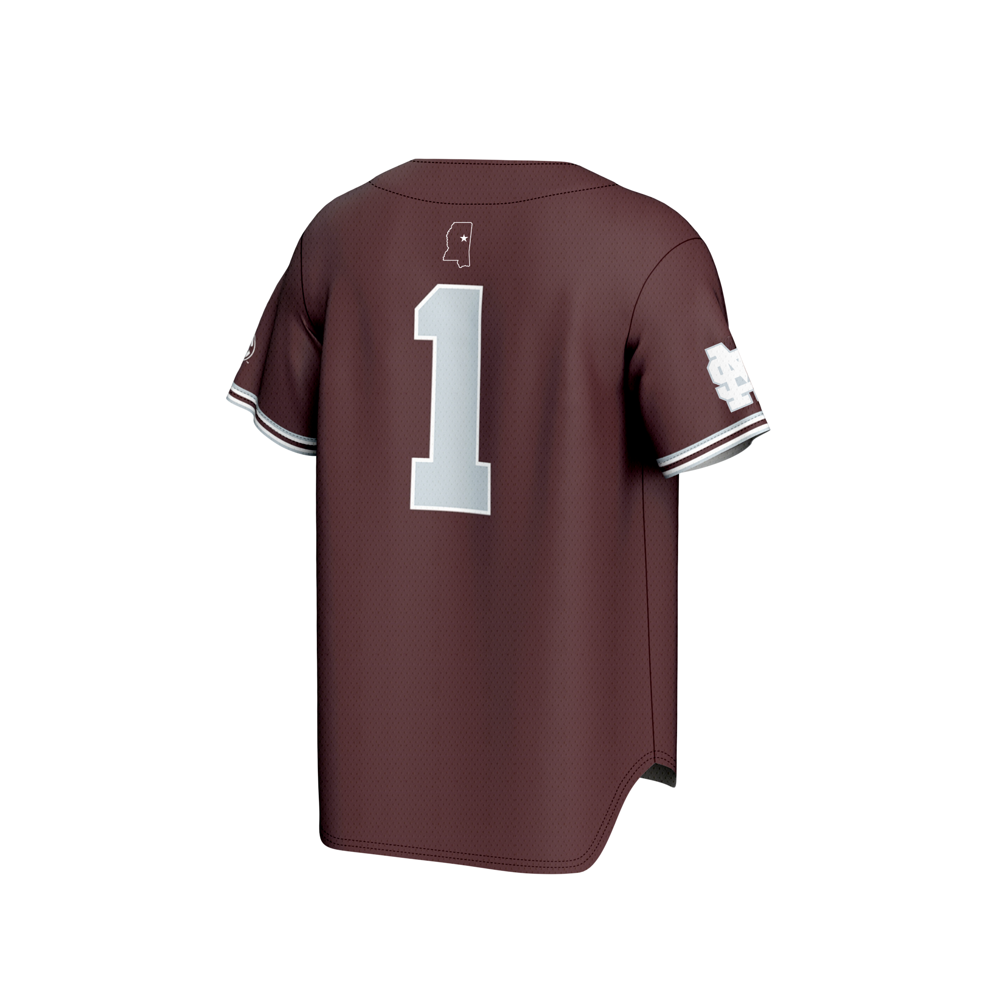 [NJP] Mississippi State Bulldogs GameDay Greats Youth Lightweight Collegiate Baseball Fashion Jersey - Maroon