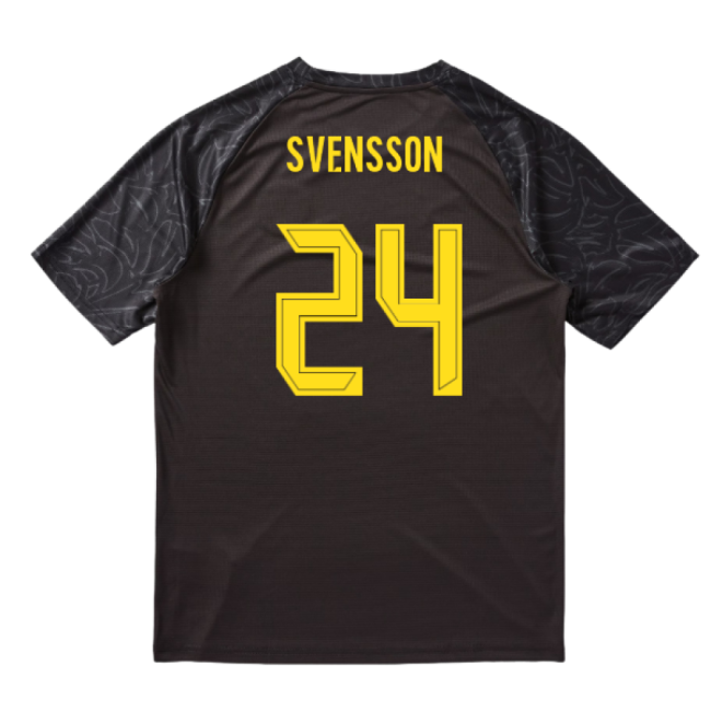 2025-2026 Borussia Dortmund Warm Up Jersey (Black) (Svensson 24)