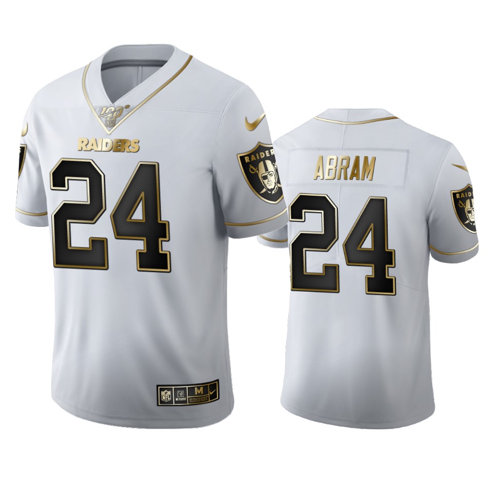 Authentic NFL Oakland Raiders #24 Johnathan Abram White Limited Jersey