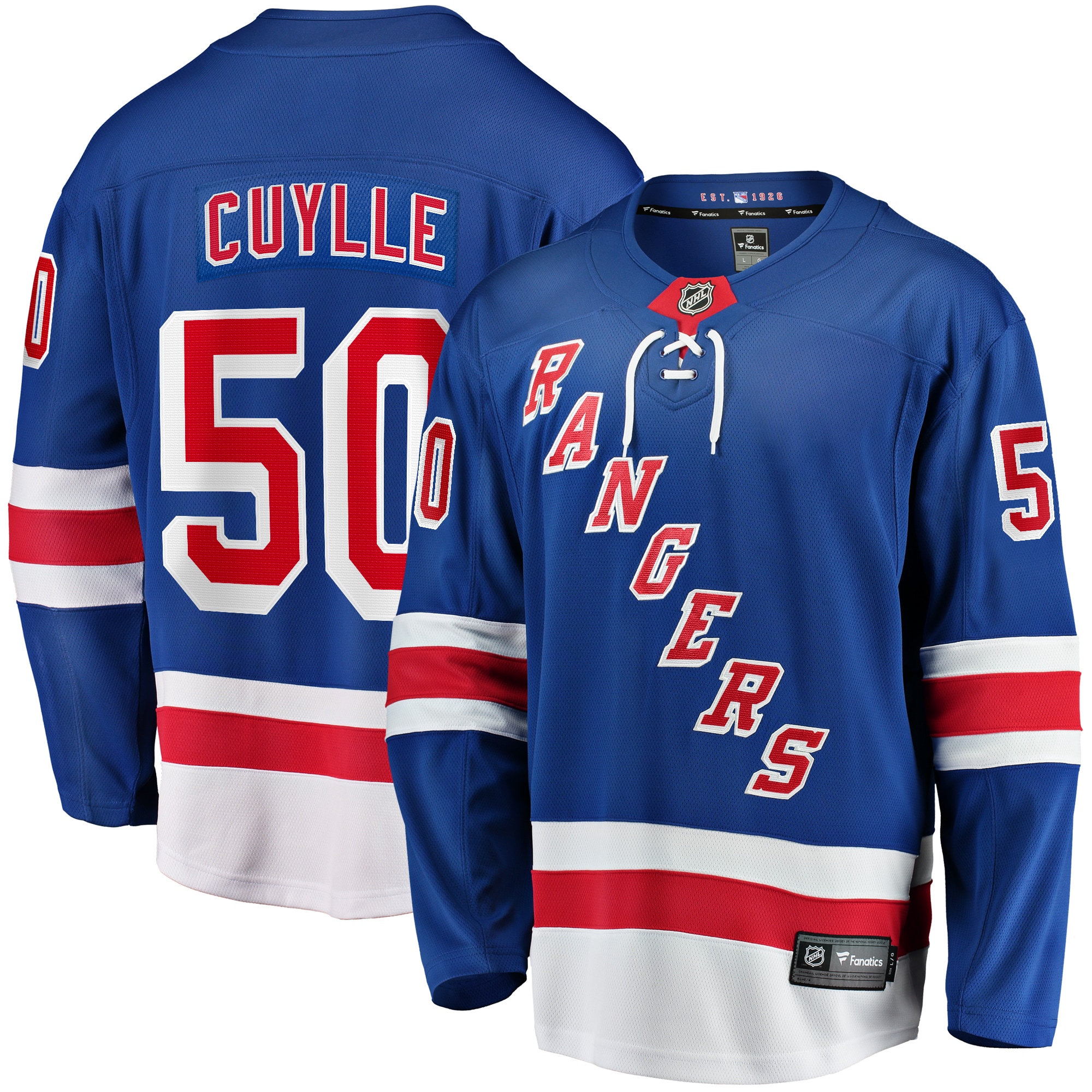 [LK] Will Cuylle New York Rangers Home Premier Breakaway Player Jersey - Blue