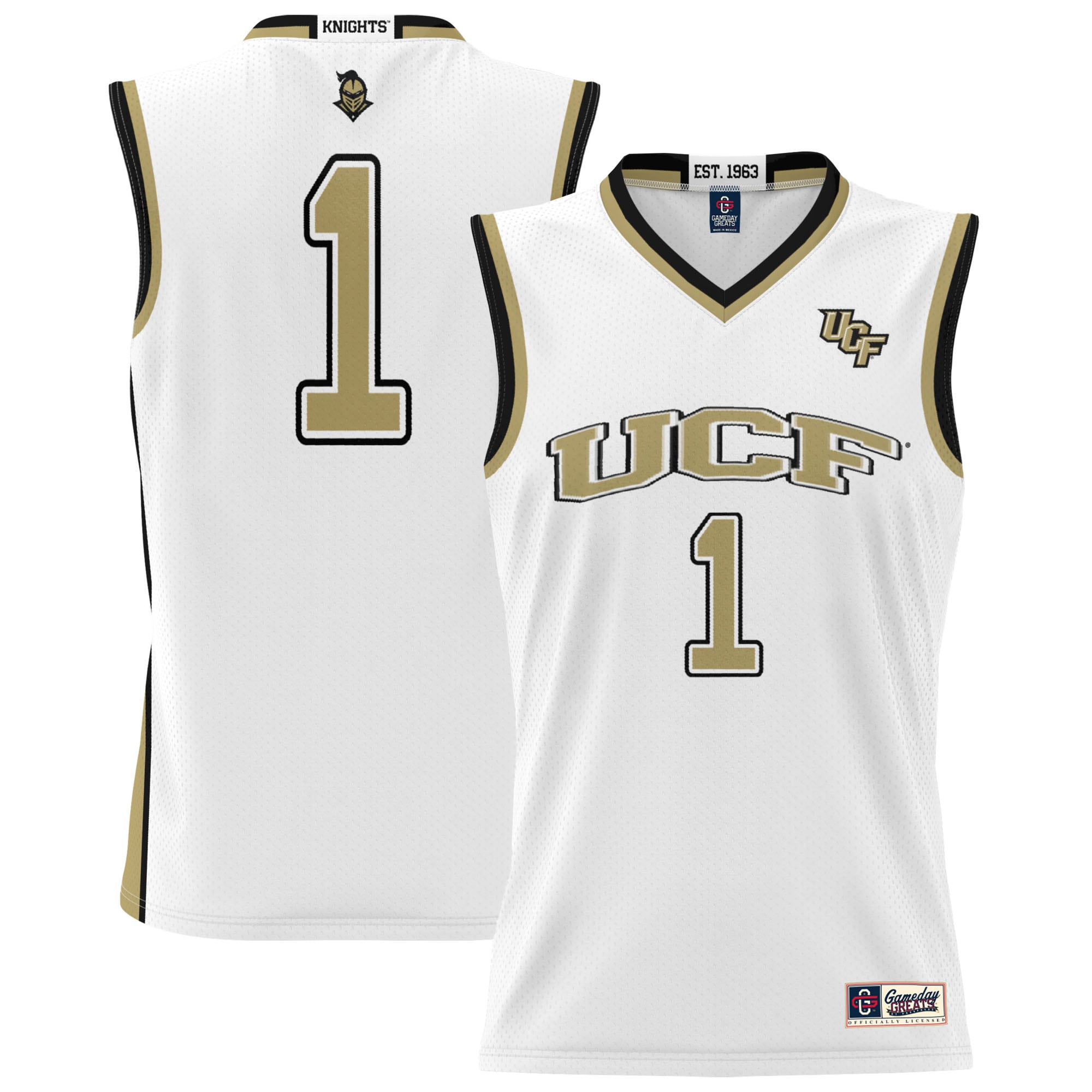 [NJP] UCF Knights GameDay Greats Youth Lightweight Basketball Jersey - White