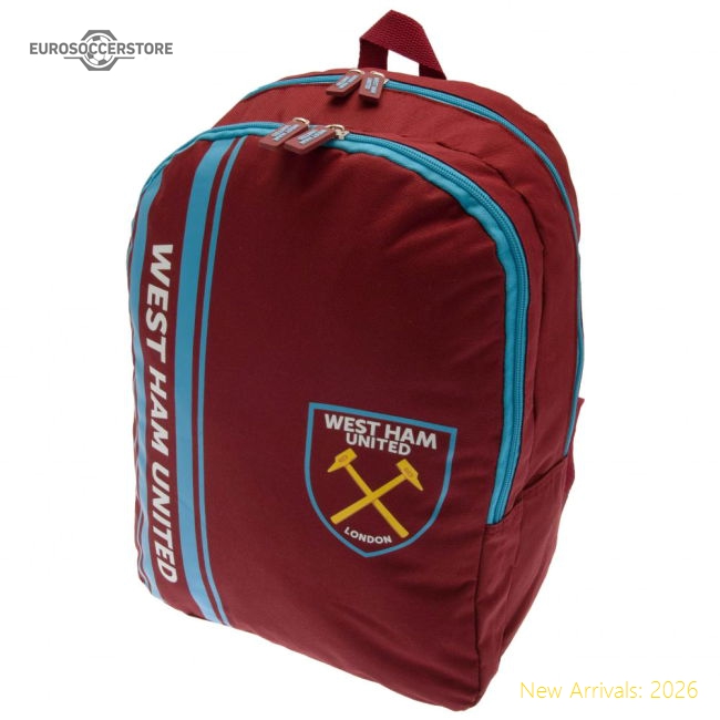 West Ham United Fc Stripe Backpack - Premium Quality - Match Day Jersey