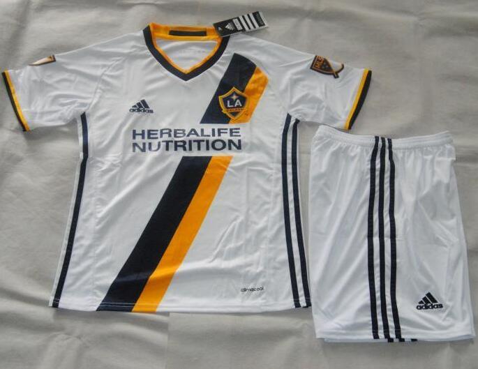 Kids LA Galaxy 2016-17 Home Soccer KitShirtShorts - Official Replica