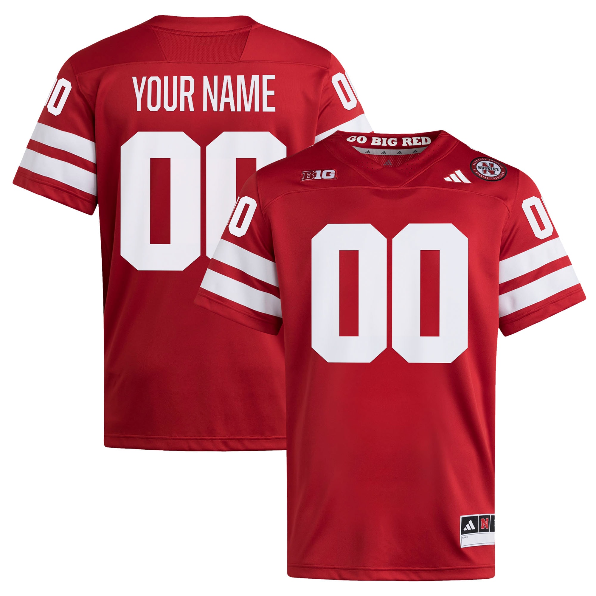 Nebraska Huskers Custom Home Premier 2026 Season Football Jersey - Scarlet