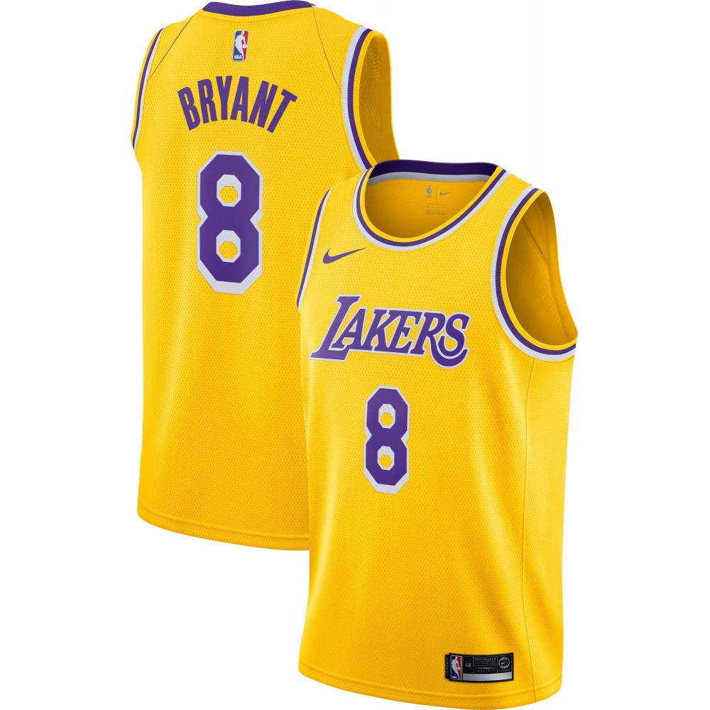 Fan Favorite Official Men's Lakers #8 Kobe Gold Basketball Jersey