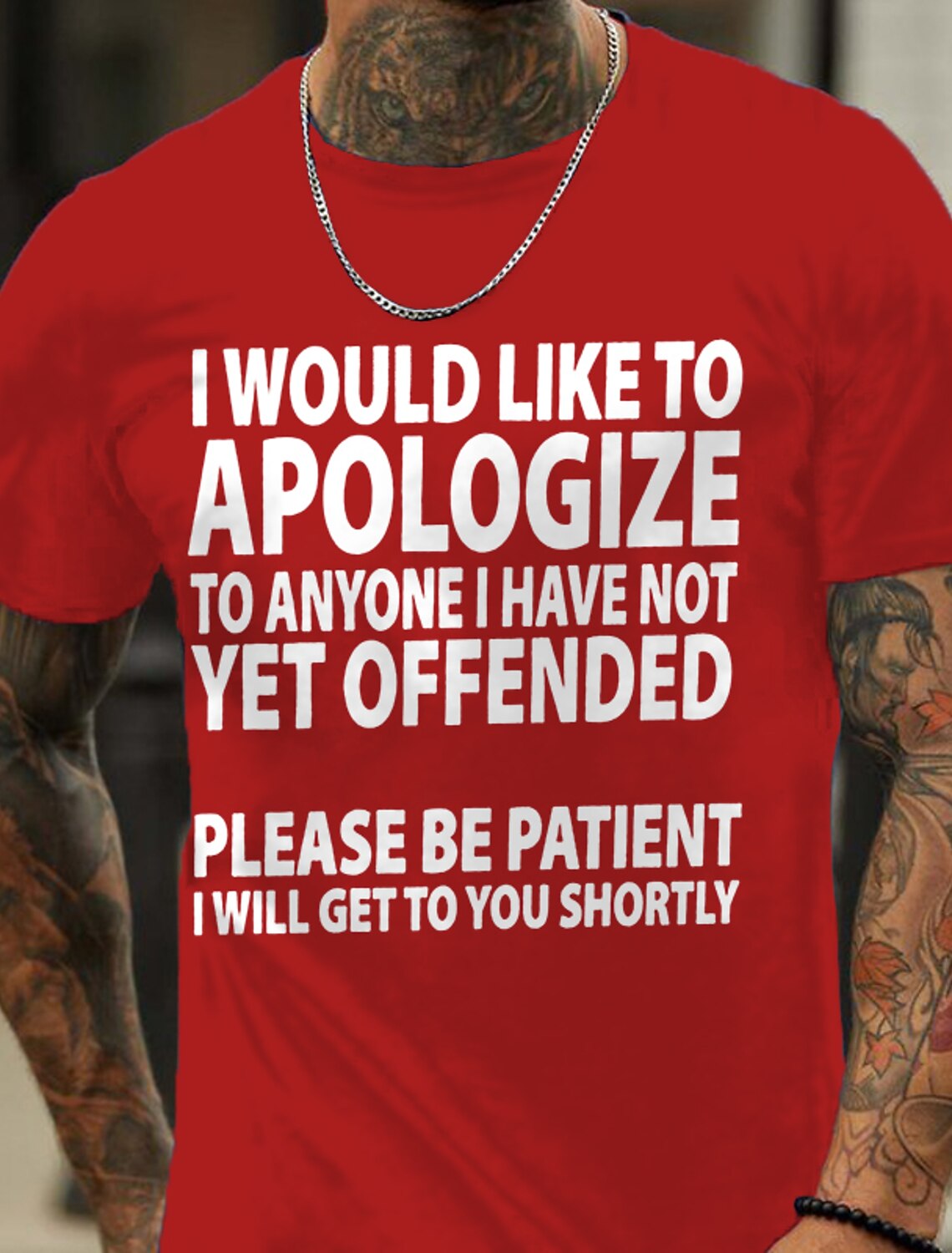 Men's Graphic T-Shirt - Sarcastic Humor 'Haven't Offended You Yet'