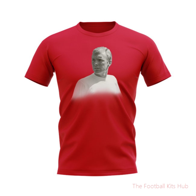 Bobby Moore England Legend T-Shirt (Red)