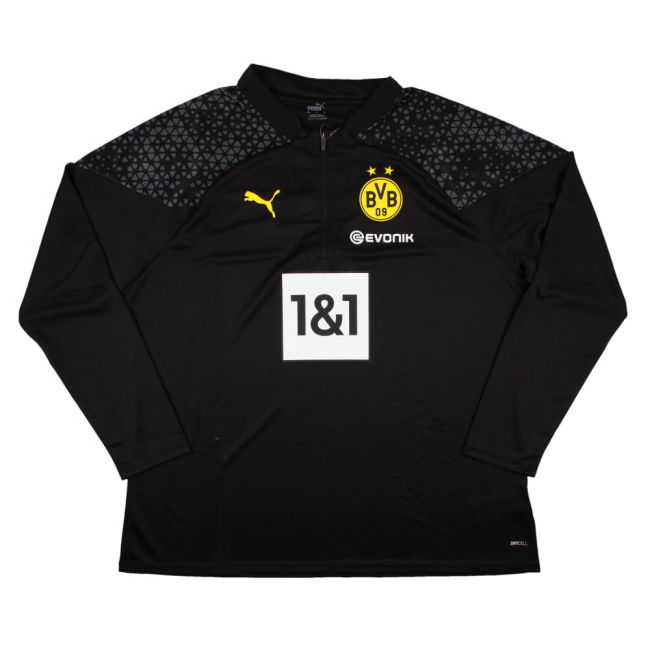 2023-2024 Borussia Dortmund Training Half Zip Top (Black-Yellow)