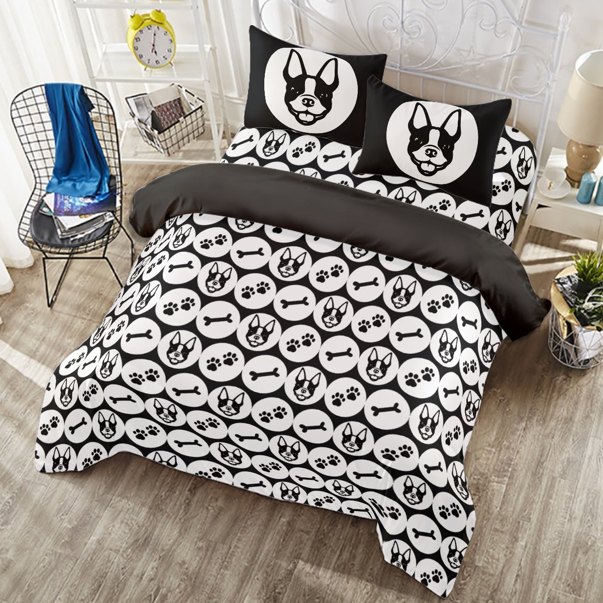 Durable Zoe - Duvet Cover Set For Boston Terrier Lovers for Pet Stylish