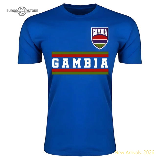 Gambia Core Football Country T-Shirt (Blue)