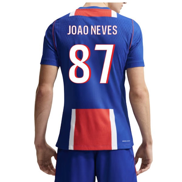 [JGK] 2026-2027 PSG Authentic Aero-Fit Match Home Shirt (Joao Neves 87)