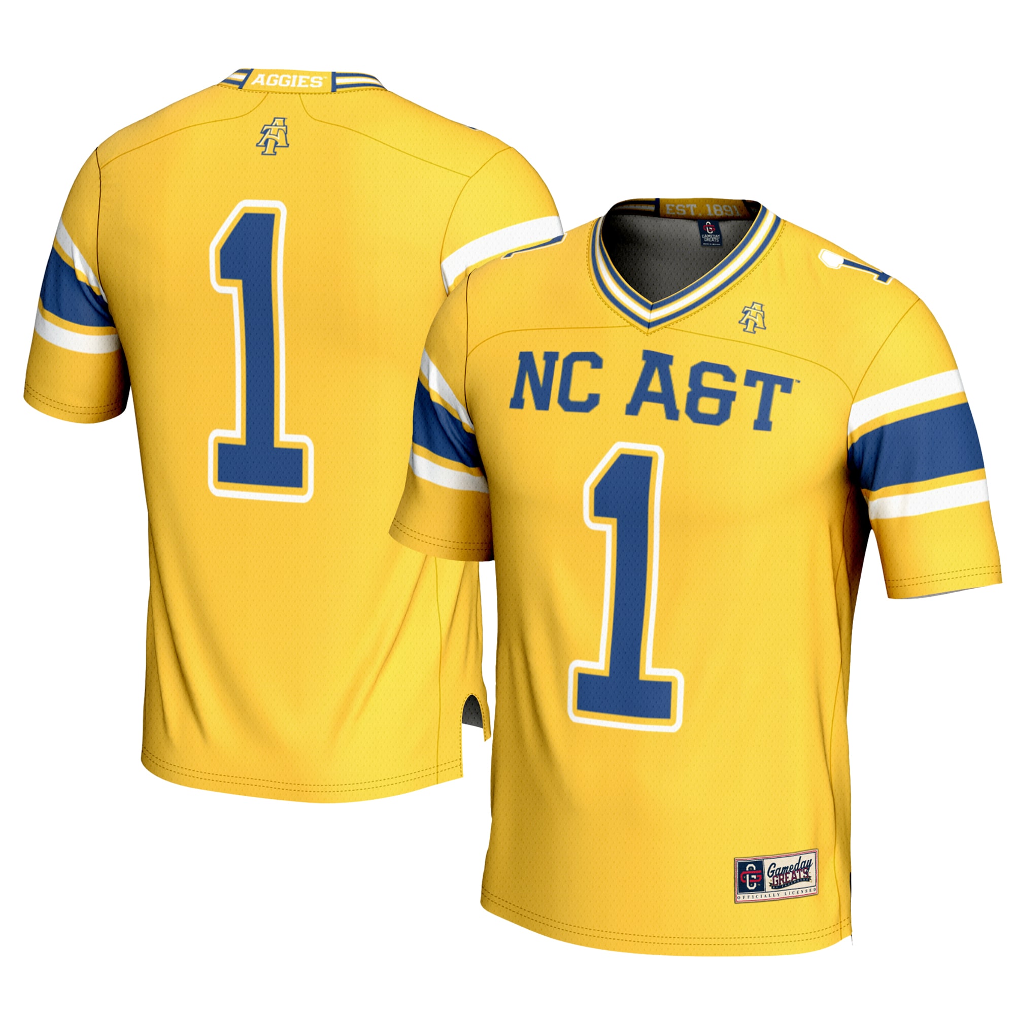 #1 North Carolina A&T Aggies GameDay Greats 2026/2027 Football Jersey - Gold