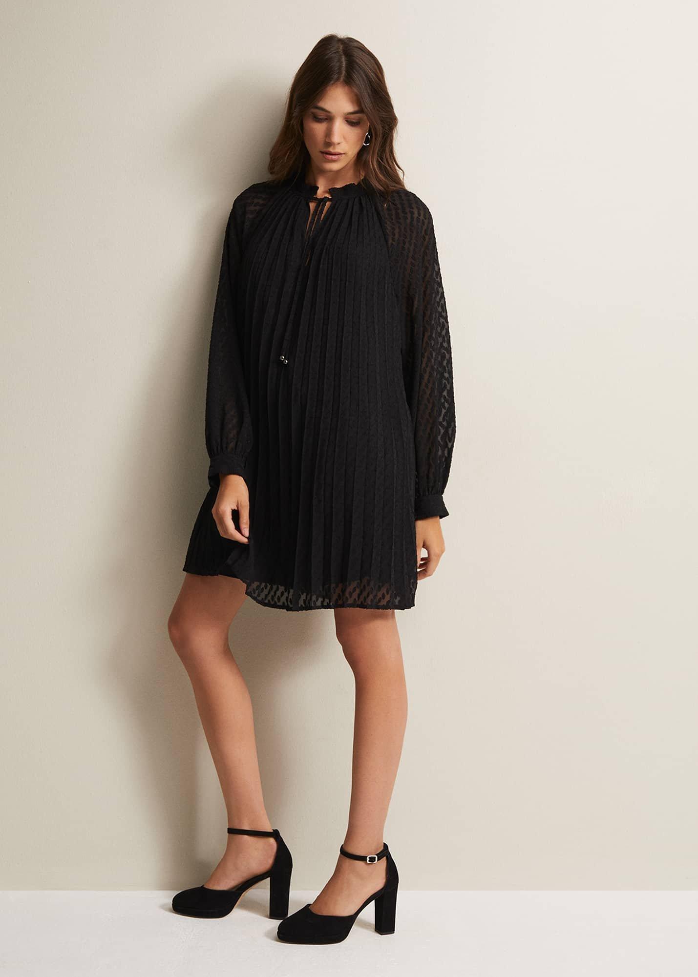 Nikkita Pleated Swing Mini Dress