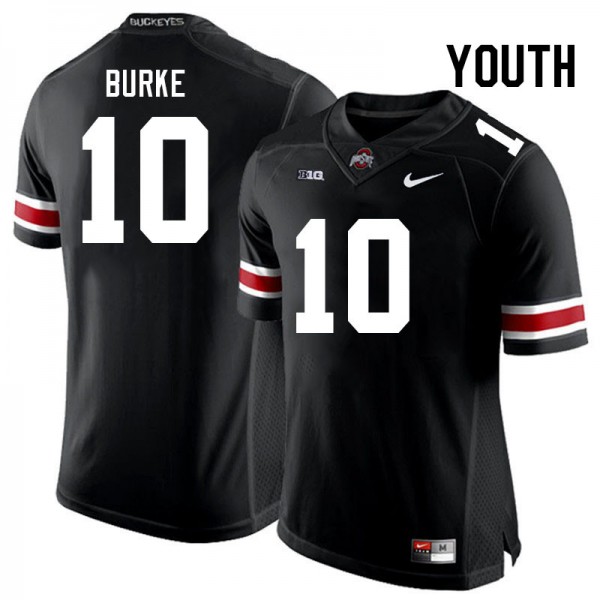 Youth Ohio State Buckeyes Denzel Burke #10 Nike Black Performance