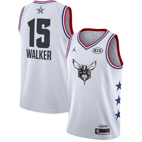 Hornets #15 Kemba Walker Authentic 2019 Icon NBA Jersey - White