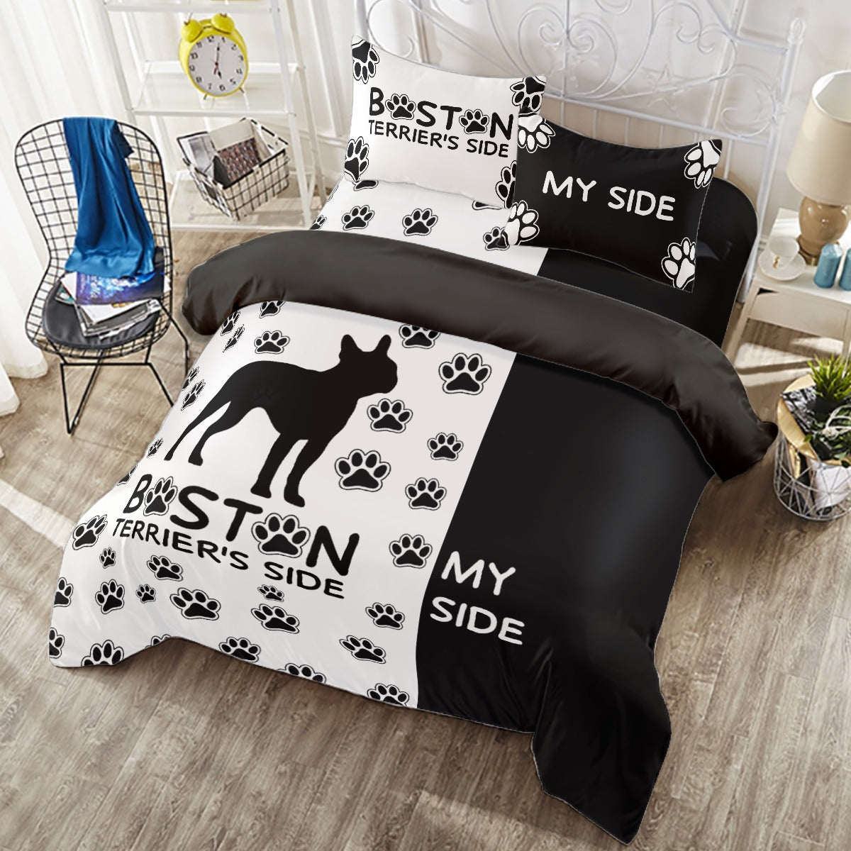Premium Iggy - Duvet Cover Set For Boston Terrier Lovers for Casual