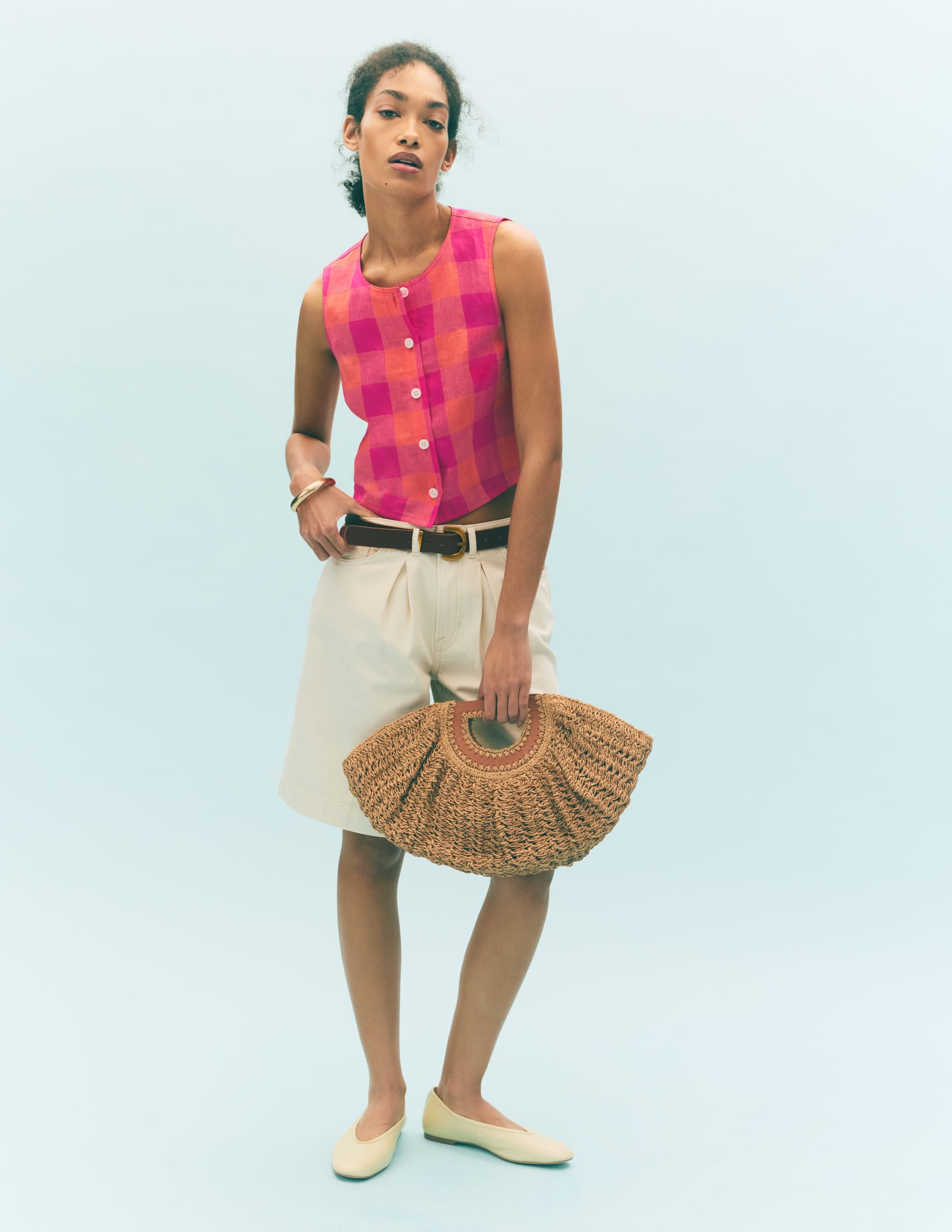 Andrea Linen Shell Top
