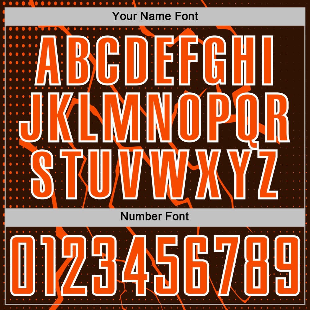 Soccer Brown Sublimation Lightning Jersey Custom Orange-White Uniform Sports